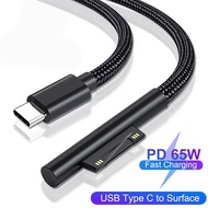 PD 65W USB-C Fast Charger for Microsoft Surface Pro 3/4/5/6/7 - 15V 3A Tablet Power Adapter Cable wi