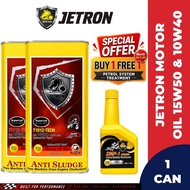 JETRON 10W40/ 15W50  Fully Synthetic Ester 4T Engine Oil/ Minyak Hitam Motor SL MA2 4T (1L/1.2L)