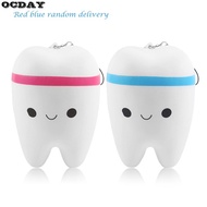 OCDAY 11cm Adorable Teeth Soft Slow Rising Jumbo Upscale Jumbo Squishy Kawaii Fun Squeeze Toys Strap