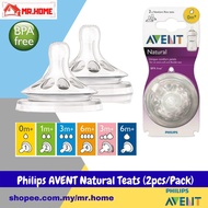 Puting Susu Avent Natural PHILIPS AVENT NATURAL TEATS 2PCS/PACK 1-9 month