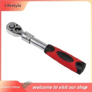 [Lifestyle] 1/4 Inch Drive 180 Degree Flexible Head 72 Teeth Ratchet Spanner Reversible and Extendab