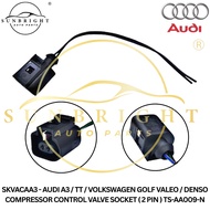 AUDI A3 / TT / VOLKSWAGEN GOLF VALEO / DENSO COMPRESSOR CONTROL VALVE SOCKET ( 2 PIN ) TS-AA009-N