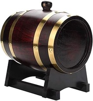 1.5L Vintage Wood Oak Timber Wine Barrel with Easy Dispense Tap for Storage of Brandy, Whiskey, Tequ