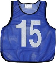 B-6324B15 Mesh Vest, Junior, Blue, No. 15