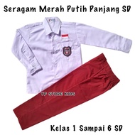 MERAH Long Red and White Uniforms for Elementary School Boys Grades 1 to 6 of Elementary School By Y