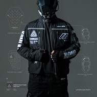 KREMLIN Jacket Black Biker Cyberpunk Motor - METACRUSH V.2 - HITAM