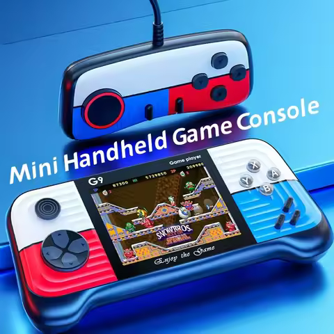 G9 Mini Handheld Game Player 3.5 Inch Screen Portable Game Console with 666 Free Games for 8 Bit Ret