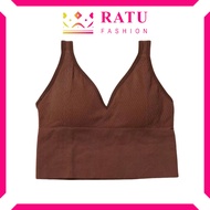 RatuFashion Korean Style Elastic Push Up Sports Bra For Women Brelette Push Up V-neck Bra BR856