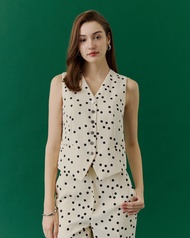 MAVE เสื้อ รุ่น Lucio vest สี Dot off white