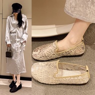 Bucket Shoes Female Mori Female Style Cotton Linen Shoes Comfortable Flat Female Single Shoes Casual