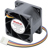 Wathai 40mm PWM Server Fan 12V 4 Pin CPU Static Pressure Fan Dual Ball High Speed for 1U Server, CPU