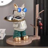 French Bulldog Sculpture Dog Ornaments for Room Tabletop Decor Dog Butler Design Statue for Home Res