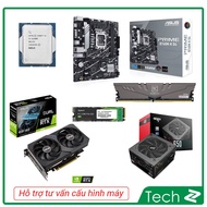 PC Set I5 12400F Tray + ASUS B760M-F + VGA ASUS 3060 + 16GB Bus 3200MHz + Apacer 256GB + Aigo VK650