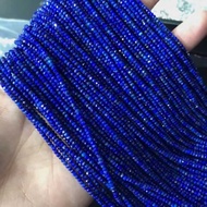 Natural 5A Afghan Lapis Lazuli Diamond Cut Plate Beads Flat Beads Semi-Finished Loose Beads DIY Jewe