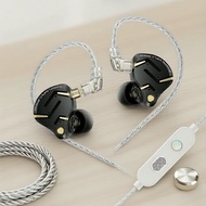 KZ ZS12 PRO 2 6-Driver Hybrid In-Ear Monitors: 5BA+1DD HiFi Wired Earphones for Audiophiles & Gamers