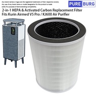 Fits Kurin Airmed V5 Pro Air Purifier Filter 2-in-1 Replacement HEPA & Carbon Filter