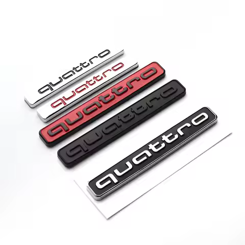 3D ABS Black Logo Emblem Car Rear Trunk Badge Decal for Audi A1 A2 A3 A4 A5 A6 A7 Q2 Q3 Q5 Q7 Sticke