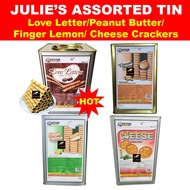 Julie Julie's Love Letter Chocolate / Cheese Crackers / Finger Lemon Julies Tin Biscuit Coklat Wafer