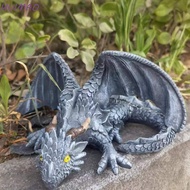 HUIMAO Black Dragon Sculpture, Large Size Resin Dragon Ornaments, Collectible Statue Statue Gothic H
