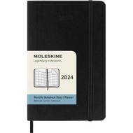 MOLESKINE - Moleskine 2024 12個月 月間 手帳 筆記本 軟皮 黑色 (9 x 14 CM)