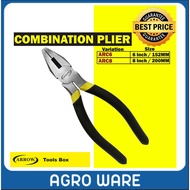 Arrow 6Inch/8Inch 152mm/200mm Combination Plier (Black Handle) #ARC6/ARC8