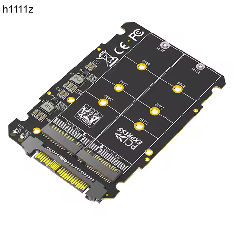 NEW M.2 to U.2 Conveter 2in1 M.2 NVMe M-Key/M.2 SATA B-Key to U2 SFF-8639 Adapter Riser Board Suppor