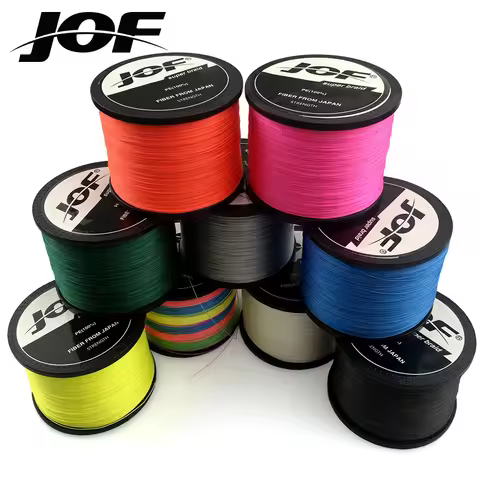 JOF PE Braided Wire Fishing Line 4 Strands 1000M 500M Japan Strong Multifilament Fiber Fishing Line 