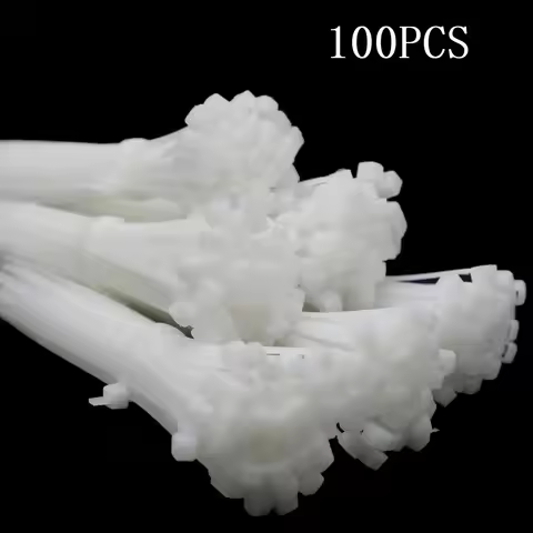 100Pcs 3x80mm 100mm 120mm 150mm 200mm 4x300mm Nylon Plastic Cable Ties Self-Locking Long Wide Extra 