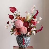 【鮮花】翡麗紅粉橘色春節鮮花盆花─限台中市