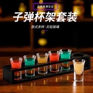 Glass Wooden Holder Swallow Spirit Glass One Sip Glass b52 Cocktail Glass Holder Acrylic shot Glass 