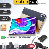 NEW MODEL 2022 Realme Pad Tablet 12 Inch Android 12.0 [16GB RAM 512GB ROM] SNAPDRAGON 865 5 YEARS MALAYSIA WARRANTY