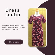 Orang ulu patterned scuba Dress with dayak motif, bedayuh kenyah ibnu, typical of kalimantan