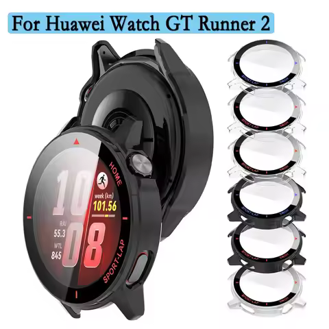 For Huawei Watch GT Runner 2 Watch Case+Tempered Glass PC Hard Cover With Screen Protector Film Shel