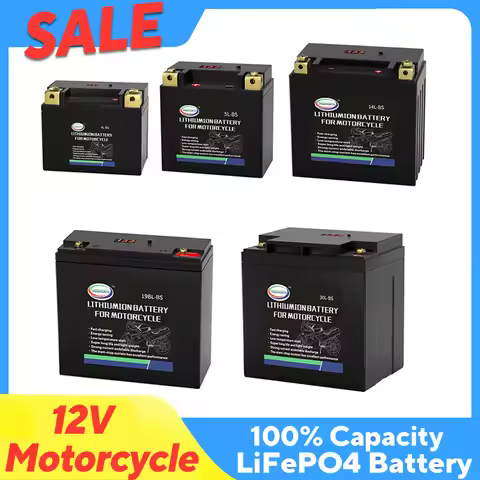 12V Lithium LiFePO4 Motorcycle Starting Battery 2Ah 4Ah 6Ah 8Ah 12Ah 16Ah Scooter Snowmobile Jet Ski