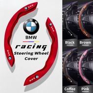 BMW Car Steering Wheel Protective Cover Racing Suede Steering Wheel Cover Anti Slip Sweat Absorption