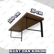 SIKU Wall Shelf Iron Elbow Shelf Board size 100cm x 30cm x 2cm