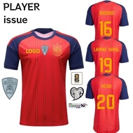 Spain 26/27 Player Issue Men's Home Short Sleeves Football Jersey T-shirt with +#10 Ramin Yamal S-2X