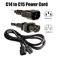 Hotdeal 3m C14 to C15 Heavy Duty 1.0mm Power Cord For PDU or UPS System Network Cable Power Cord Cab