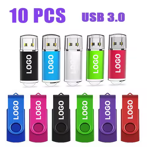 10PCS USB 3.0 Flash Drive 128GB Pen Drive 8GB 16GB Pendrive Memory Stick 32GB 64GB USB Stick Free Pe