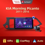 Junsun เครื่องเล่นเสียงสเตอริโอวิดีโอวิทยุติดรถยนต์อัตโนมัติในรถไร้สาย9นิ้วสำหรับ KIA Morning Picanto 2011 - 2016 4G Android พร้อมบลูทูธ4G WiFi GPS
