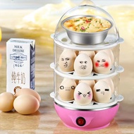 ๑ ✔ Multifunctional Electric Steamer 3 Layer stainless Tray Egg Boiler Cooker Steamer Siopao Siomai