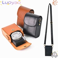LUOYAO1 Storage Bag, Leather Portable Camera , Shockproof Adjustable Strap Waterproof Protective Cov