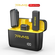 7RYMS Rimo S1 Wireless Lavalier Microphone with Charging Case for Smartphones and Tablets, Mini Wire