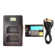 Canon LP-E6 LPE6 e6 LCD Dual Type-C Charger & Camera Battery Canon LP-E6/E6N/E6NH