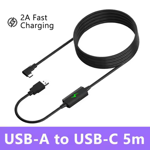 USB3.2 Gen1 VR Link Cable for Oculus Quest 1 2/PICO Neo 3/PICO 4 Quick Charging Cable 5Gbps 2A USB-C