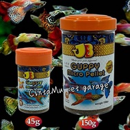 JB guppy micropellet makanan ikan guppy 孔雀鱼料 tropical fish