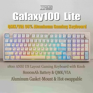 EPOMAKER Galaxy100 Lite QMK/VIA Gaming Keyboard with 8000mAh Battery and Numpad, 1800 Aluminum Mecha