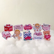 VALENTINE'S CUPCAKE TOPPER VALENTINE'S CUPCAKE TOPPER PINK VALENTINE'S CUPCAKE TOPPER/