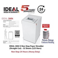 IDEAL 2604 S Non Stop Paper Shredder Heavy Duty (Straight Cut) (125 liters) Paper Shredder Machine, Office Shredder.