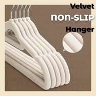 Luhazy.50PCS Velvet Hanger Non-slip Hanger Clothes Hanger Baju Penyangkut Baju Rotate Flocking Fabri